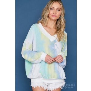 3 PK | Tie Dye V-Neck Long Sleeve Top